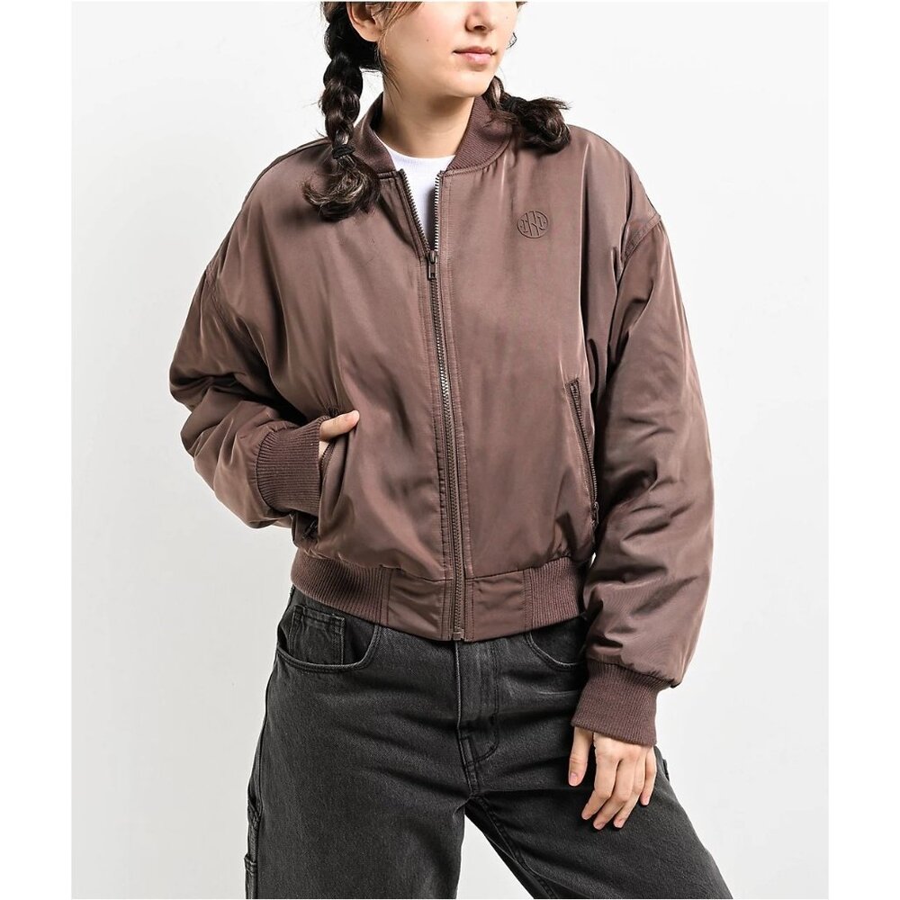 Ninth Hall Orion Brown Bomber Jacket Size Large - Picture 3 of 11